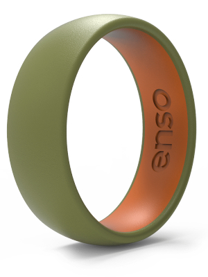 Dualtone Silicone Ring - Olive/burnt Orange