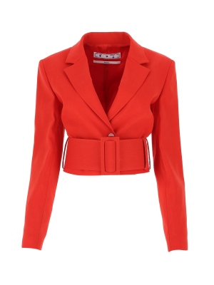 Off-white Belted Cropped Blazer