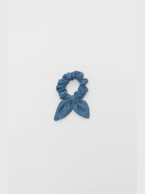 Denim Hair Elastic With Bow