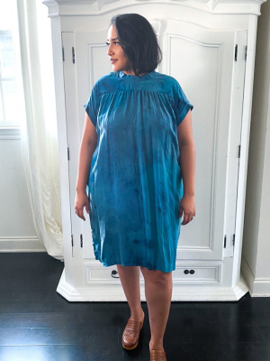 Simone Dress Hand Dyed Celadon