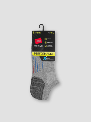 Men's Hanes Premium Performance No Show Cushion Socks 3pk