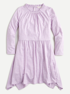 Girls' Cotton Handkerchief-hem Dress