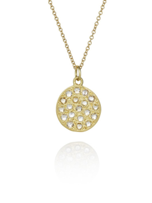 Brooke Gregson Mini Mars Necklace In Yellow Gold