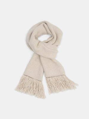 Oversized Scarf In Wool-cashmere Knit