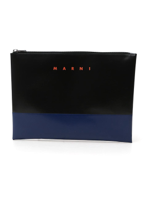 Marni Two-tone Logo Clutch