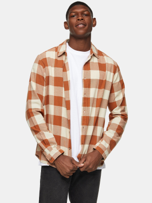 Brown Buffalo Check Slim Shirt