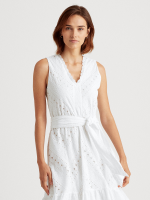 Eyelet Lace Cotton Voile Dress