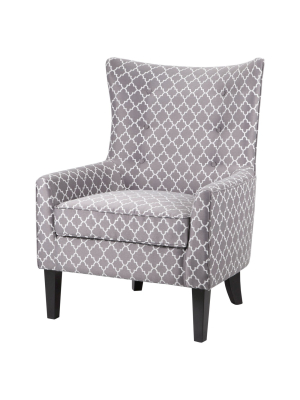 Carissa Shelter Wing Chair - Gray