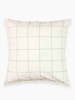 Anchal® Organic Cotton Grid Stitch Throw Pillow