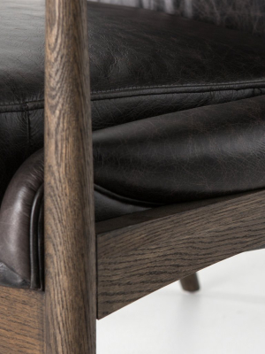 Aidan Leather Chair In Durango Smoke