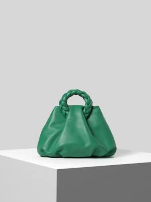 Bombon - Small Plaited-handle Leather Crossbody Bag