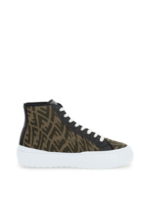 Fendi Force Ff Motif High-top Sneakers