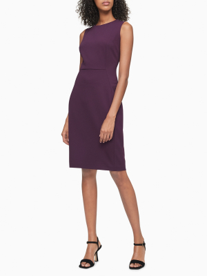 Solid Sleeveless Sheath Dress