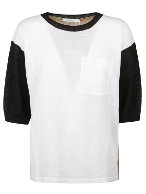 Max Mara Logo Embroidered Top