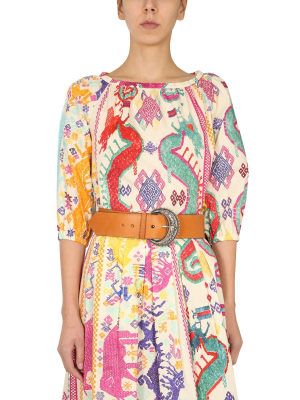 Etro Graphic Printed Round-neck Blouse