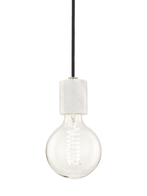 Asime 1 Light Pendant - Aged Brass