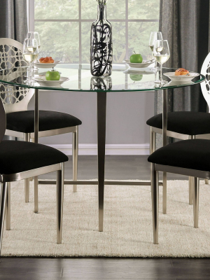 Chalee Round Dining Table Silver - Mibasics