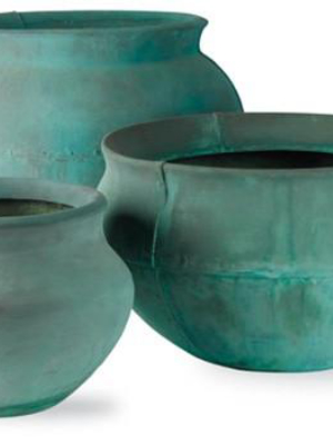 Bell Jar In Blue Copper Finish