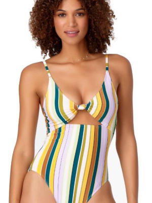 Anne Cole Studio Knotted Front One Piece Swimsuit