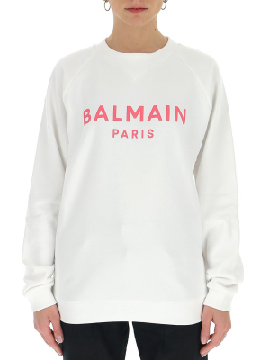 Balmain Logo Printed Crewneck Sweatshirt