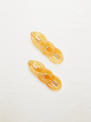 Aerie Braided Tortoise Hair Clips