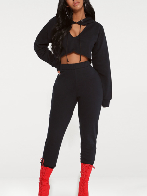 Shape Black Elastic Bottom Joggers