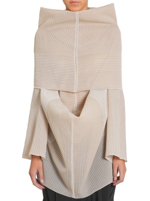 Rick Owens Oversized Funnel Collar Draped Jumper