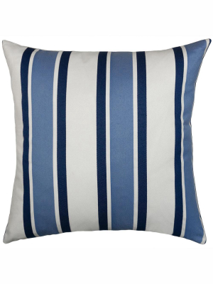 Square Feathers Home Outdoor Stripe Pillow - Pacific