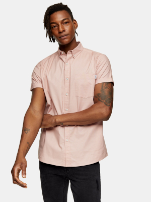 Misty Pink Slim Oxford Shirt