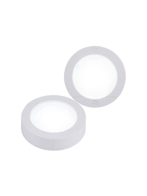 General Electric 2pk Led Battery Operated Puck Lights