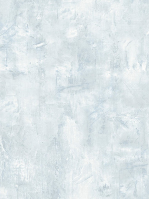 Rustic Stucco Faux Wallpaper In Powder Blue From The Living With Art Collection By Seabrook Wallcoverings