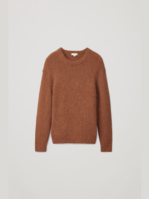 Brushed Wool Crewneck Sweater