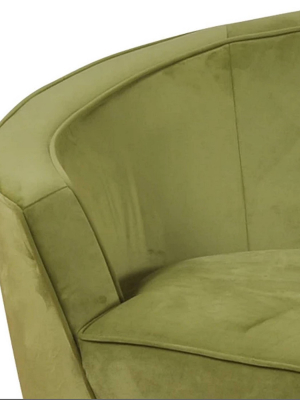 French Parlor Velvet Settee Lime - Stylecraft