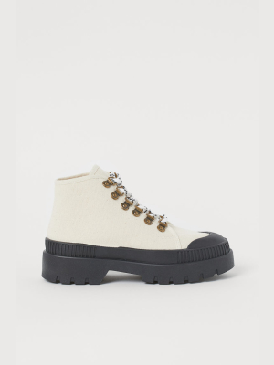 Cotton Canvas Boots