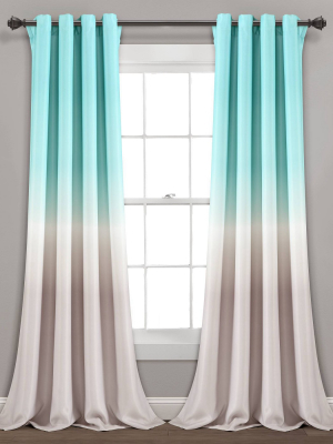 Set Of 2 Umbre Fiesta Room Darkening Window Curtain Panels - Lush Décor