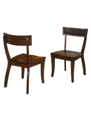 Set Of 2 Heston Dining Chair Antique Black - Buylateral