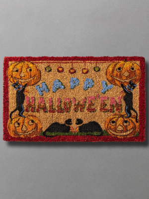 30" X 18" Mortal Portal Handwoven Halloween Door Mat - John Derian For Threshold™