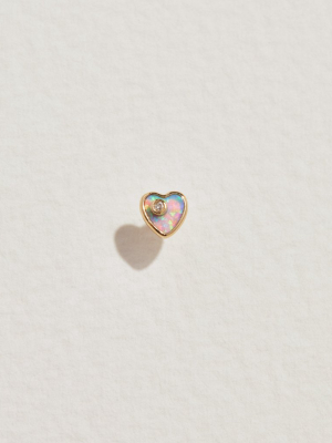 Heart Diamond Stud