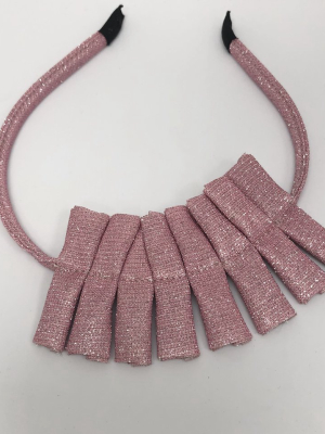 Maniere Sparkle String Headband - Pink