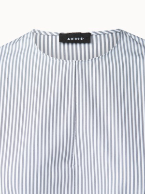 Striped Cotton Poplin Blouse