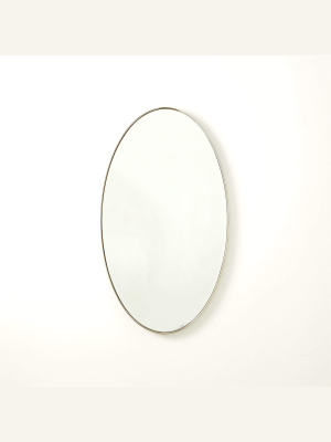 Global Views Elongated Oval Mirror - Small - Nickel