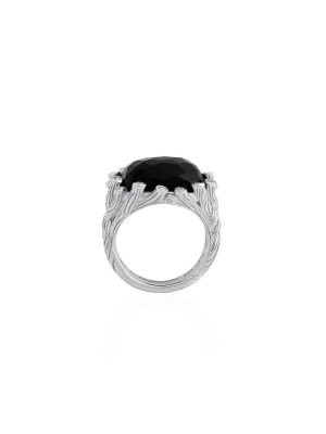 Enchanted Forest Ring With Black Onyx And Diamonds