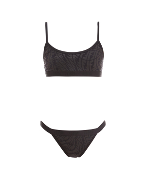 Fendi Ff-vertigo Tonal Designed Bikini