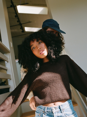 Uo Sydney Crew Neck Cropped Sweater