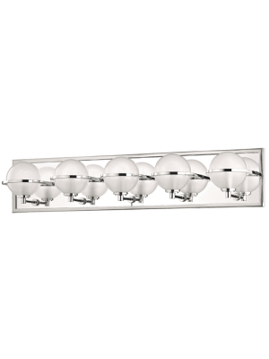 Axiom 5 Light Bath Bracket Polished Nickel