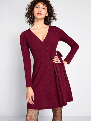 Under The Surplice Mini Dress