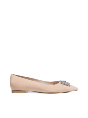 Stuart Weitzman Kelsey Crystal Embellished Flats