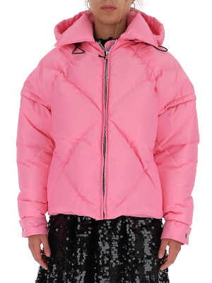 Msgm Quilted Hooded Jacket