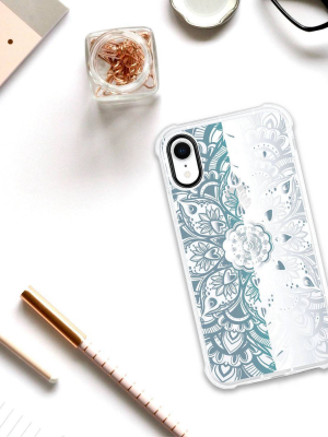 Otm Essentials Apple Iphone Rugged Edge Clear Case - Mandala Heart (gray/white)