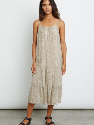 Adora Dress - Cream Snakeskin